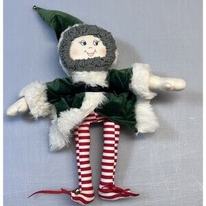 Vintage Christmas elf plush toy 22”